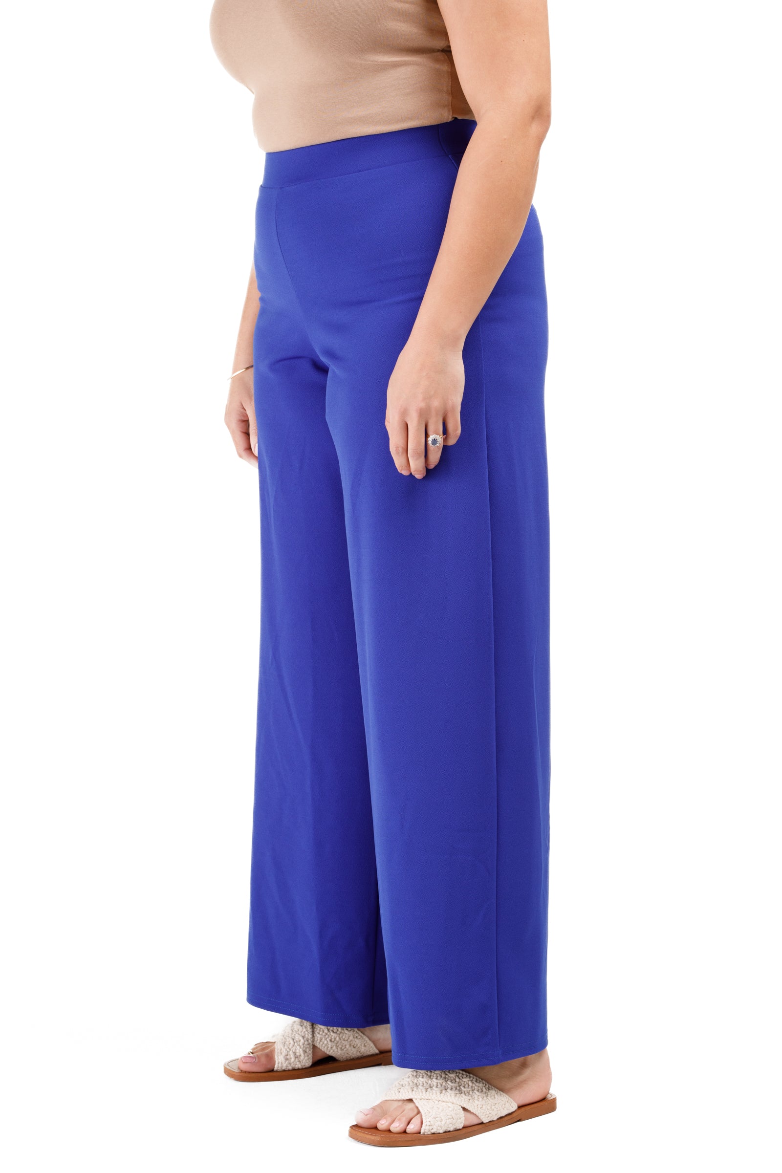 Crepe Wide Leg Trousers