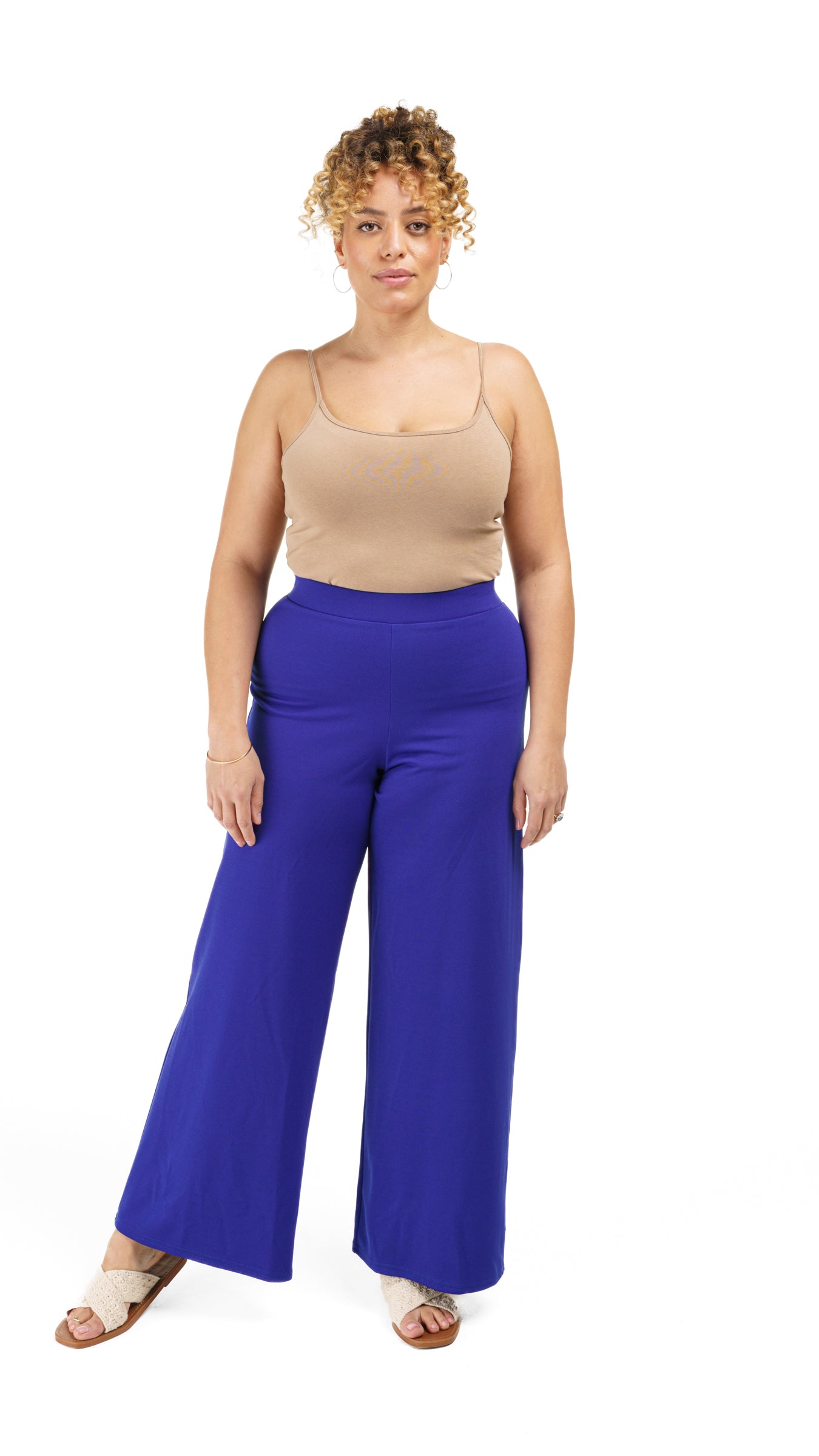 Crepe Wide Leg Trousers